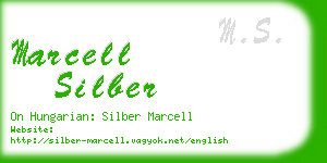 marcell silber business card